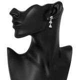 18K White Gold 1.28 Carat Diamond Drop Earrings