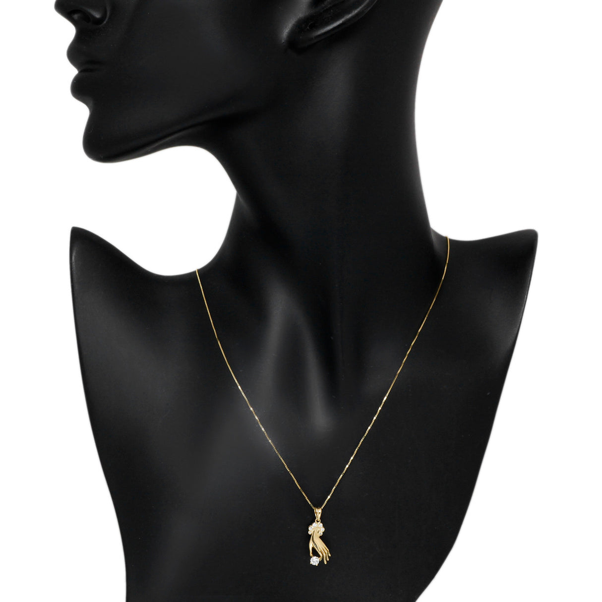 18K Yellow Gold 0.24 Carat Diamond Pendant Necklace