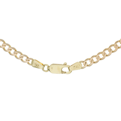 10K Yellow Gold Curb Link Chain  Necklace