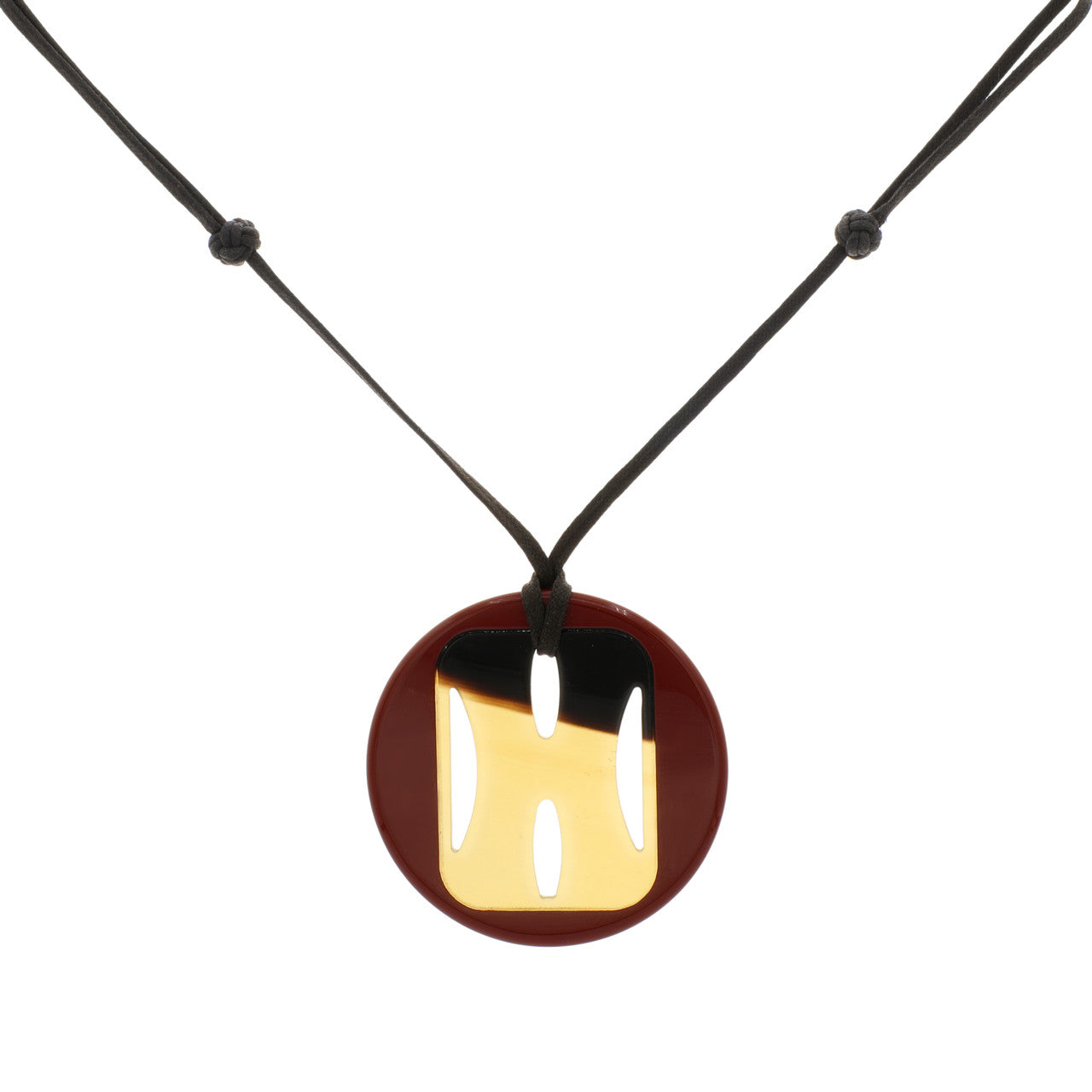 Hermes Buffalo Horn Lacquer Tonkin Pendant