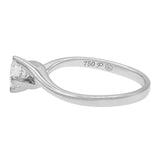 18K White Gold 0.40 Carat Diamond Solitaire Ring
