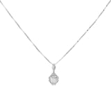 18K White Gold 0.30 Carat Diamond Pendant Necklace