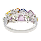 18K White Gold 2.82 Carat Sapphire & Diamond Ring