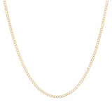 10K Yellow Gold Curb Link Chain  Necklace