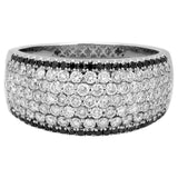 18K White Gold Framed Black Diamond Ring Fine Jewellery Modaselle
