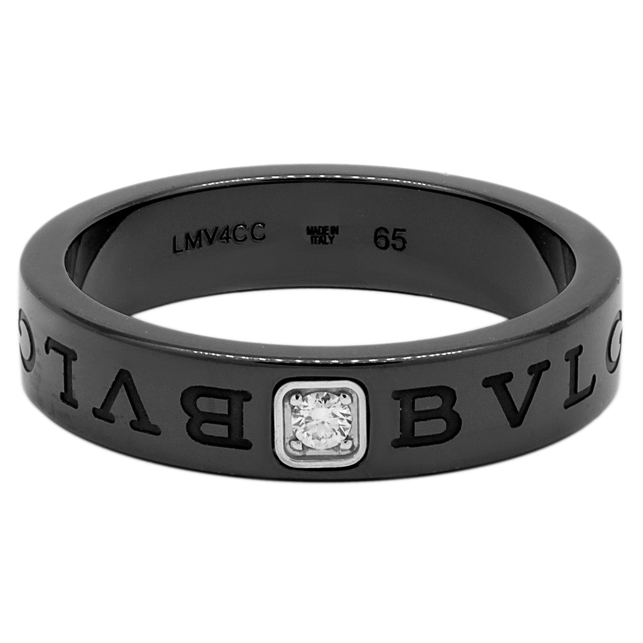 Bulgari Black Ceramic Diamond Band Ring – Modaselle