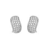 18K White Gold 2.74 Carat Pave Diamond Earrings
