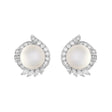 18K White Gold South Sea Pearl 2.10 Carat Diamond Earrings Fine Jewellery Modaselle
