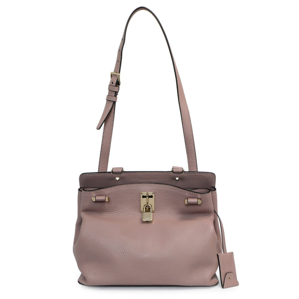 Valentino Mauve Pebbled Calfskin Medium Joylock Satchel Valentino Mauve Pebbled Calfskin Medium Joylock Satchel