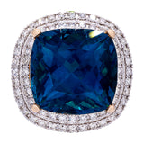 Zorab 18K Rose Gold Fantasia Topaz Sapphire Diamond Ring