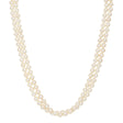 14K White Gold & Diamond Akoya Pearl Double Strand Necklace Fine Jewellery Modaselle