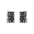 18K White Gold Black Diamond Hoop Earrings Fine Jewellery Modaselle