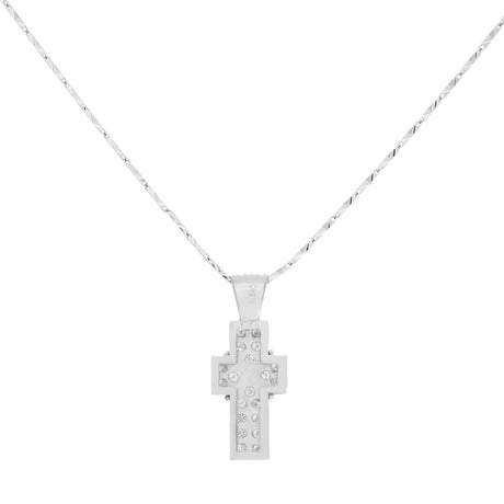 Platinum 1.34 Carat Diamond Cross Pendant