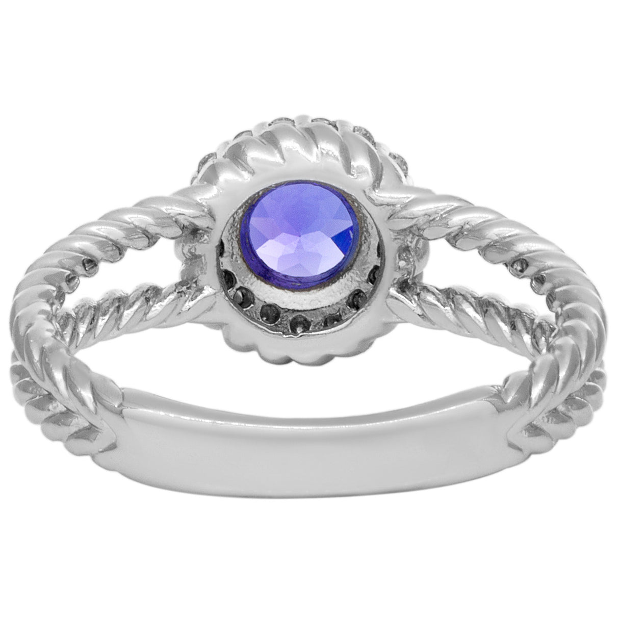 14K White Gold Diamond Tanzanite Ring