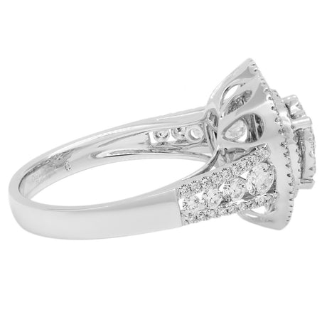 18K White Gold 1.35 Carat Diamond Heart Ring