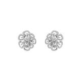 18K White Gold 2.44 Carat Diamond Blossom Earrings