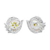18K White Gold South Sea Pearl 2.10 Carat Diamond Earrings