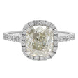 18K White Gold 1.50 Carat Cushion Cut Diamond Ring Fine Jewellery Modaselle