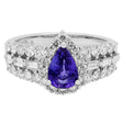18K White Gold 1.22 Carat Sapphire Diamond Ring Fine Jewellery Modaselle