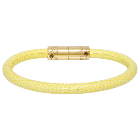 Louis Vuitton Yellow Lizard Keep It Bracelet