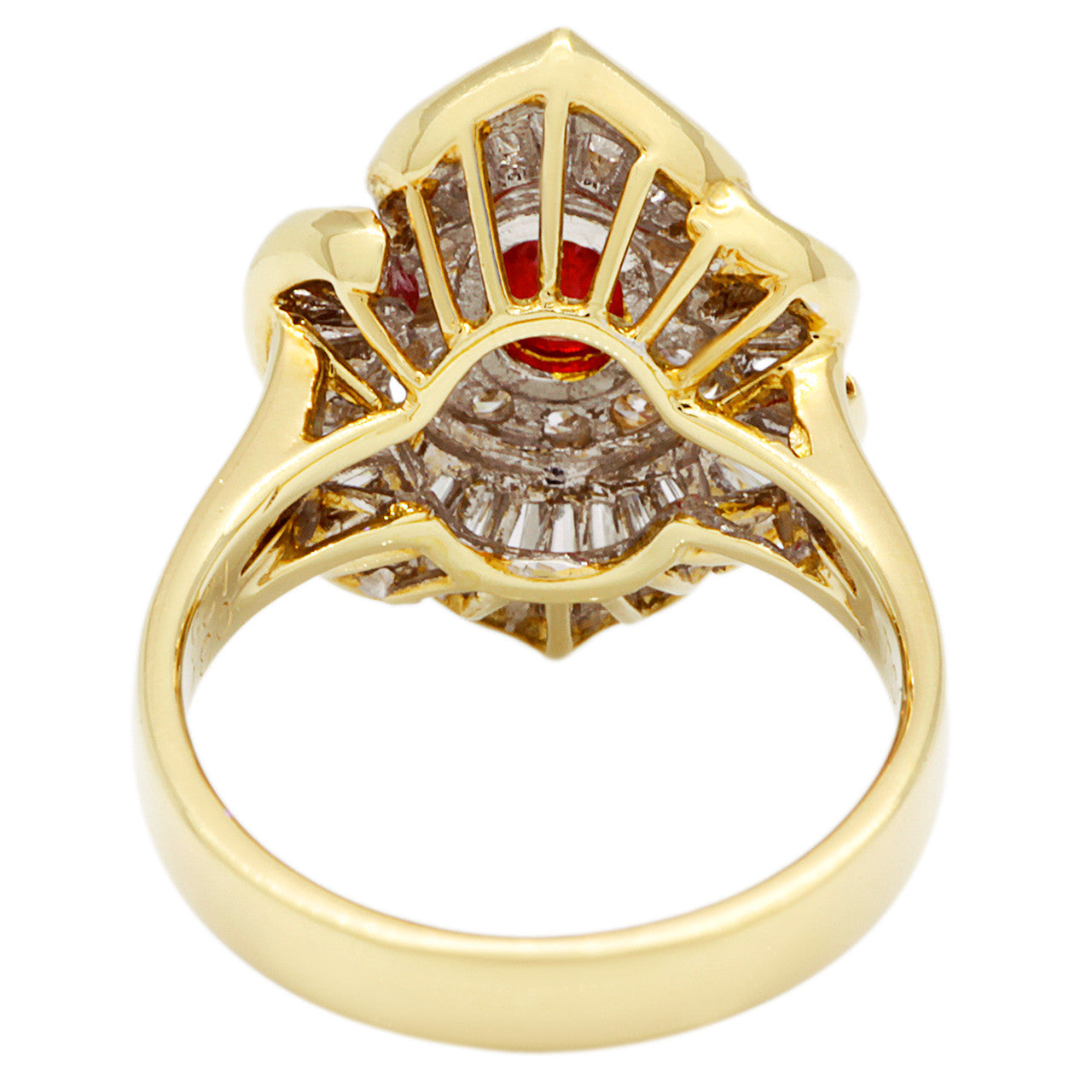 18K Yellow Gold 1.25 Carat Ruby Diamond Ring – Modaselle