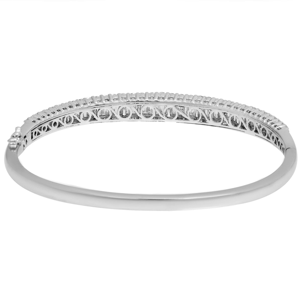 18K White Gold 3.73 Carat Diamond Tapered Bracelet
