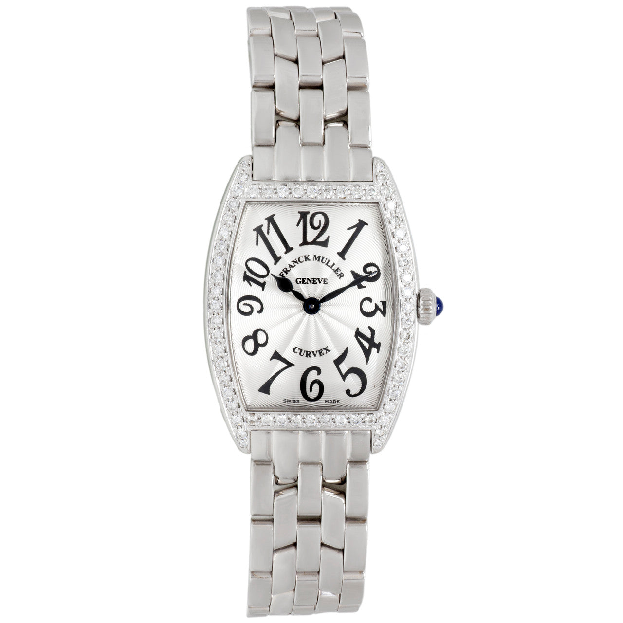 Franck Muller Stainless Steel Cintree Curvex Diamond Watch 1752 QZ