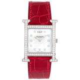 Hermes Stainless Steel & Diamond Heure H Quartz Watch  HH1.530