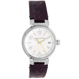 Louis Vuitton Stainless Steel & Diamond Tambour 34mm Quartz Watch Q1310 Watches Louis Vuitton