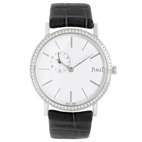 Piaget 18K White Gold Diamond 34mm Altiplano Watch GOA39106 Watches Piaget